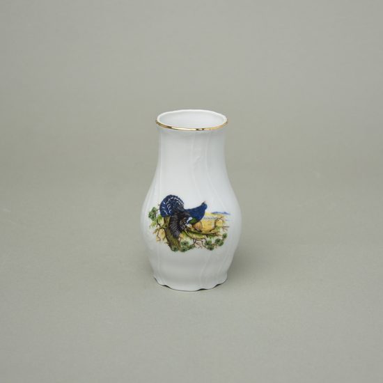 Váza 11,5 cm, Thun 1794, karlovarský porcelán, BERNADOTTE myslivecká