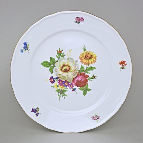 Talíř mělký 26 cm, zlatá linka, Harmonie, Český porcelán a.s.