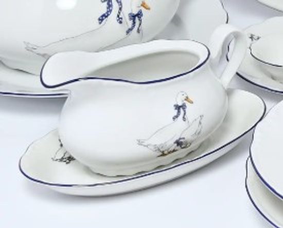 Constance Goose: Sacue bowl 400 ml + sacuer, Thun 1794, karlovarský porcelán