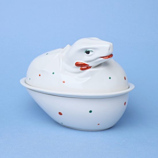 Originální dětská jídelní souprava DINO SET - PUNTÍKY (náhodný výběr dekoru), porcelán Goldfinger