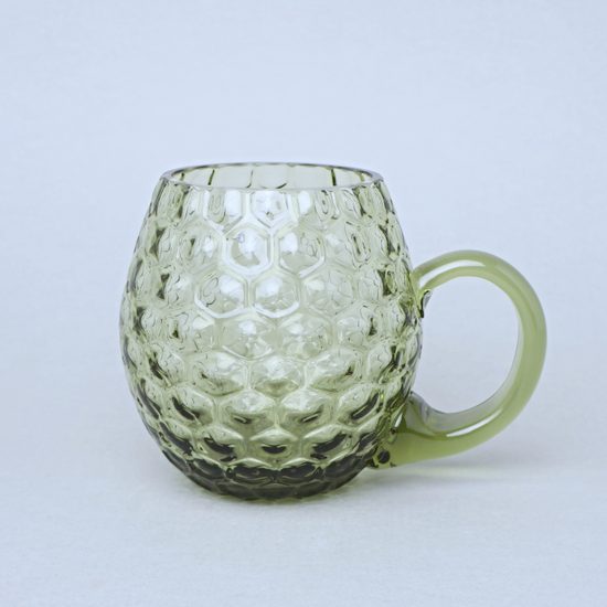 Beer mug - Honeycomb (Green), 500 ml, Floriánova huť