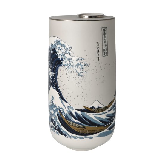 Váza Velká vlna, 12 / 12 / 25,5 cm, porcelán, K. Hokusaim, Goebel