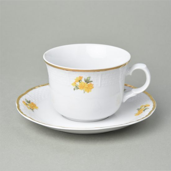 Cup 290 ml and saucer 175 mm, Natalie Rose, Thun 1794 Carlsbad porcelain