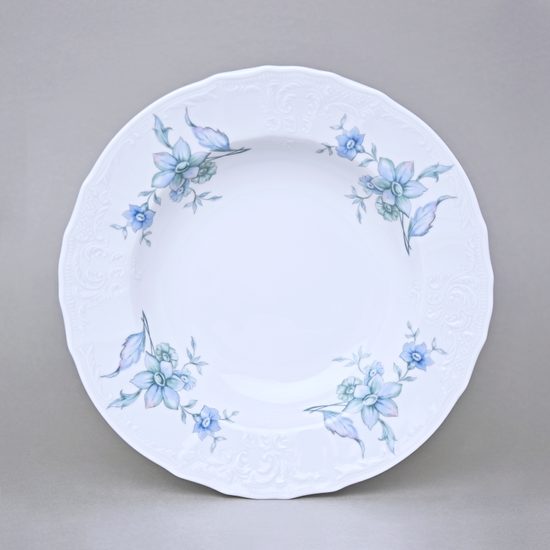 BERNADOTTE Hořec: Talíř hluboký 23 cm, Thun 1794, karlovarský porcelán