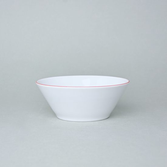 Bowl 16 cm, Thun 1794 Carlsbad porcelain, TOM red
