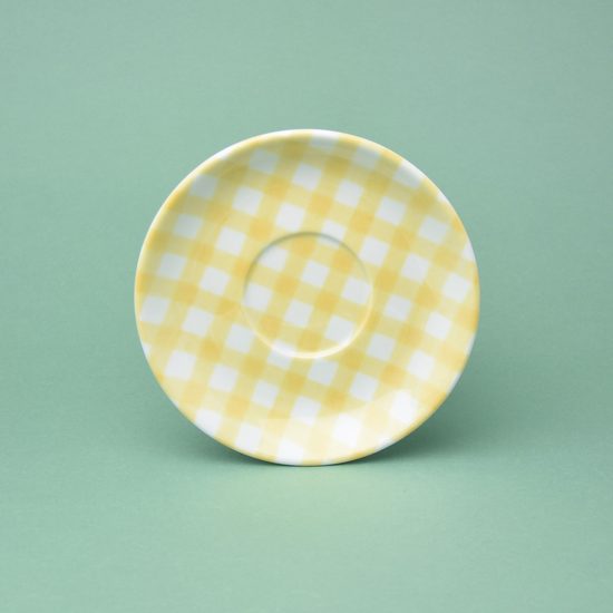 Saucer 16 cm, yellow, G. Benedikt 1882