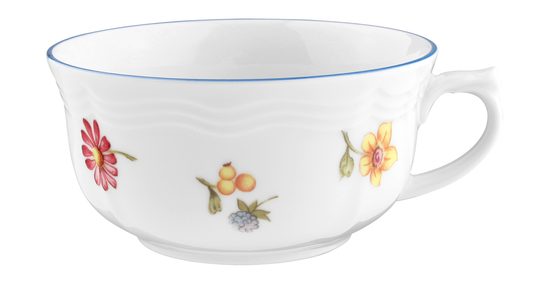 Tea cup 0,21 l, Sonate 34032 flowers, Seltmann porcelain