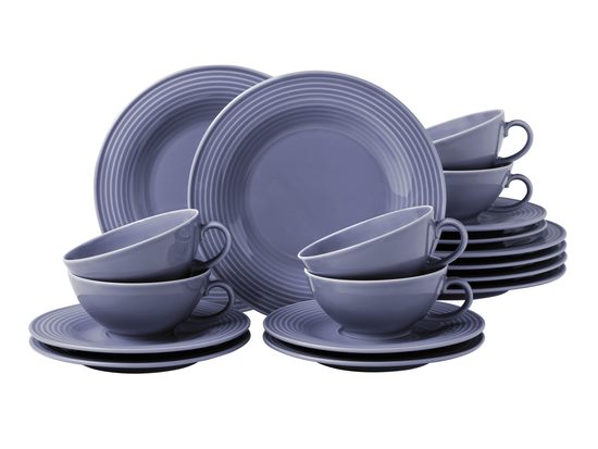 Beat lilac blue: Tea set 18 pcs., porcelain Seltmann