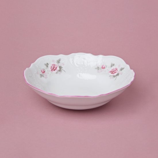 Růžová linka: Miska 19 cm, Thun 1794, karlovarský porcelán, BERNADOTTE růžičky