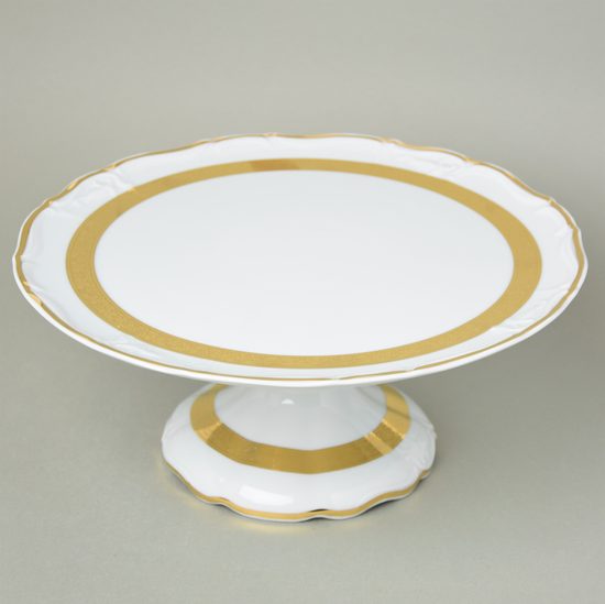 Cake plate 32 cm footed, Marie Louise 88003, Thun 1794, karlovarský porcelán