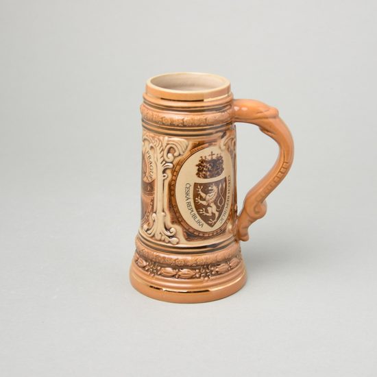 Korbel Prague 360 ml, tvar Norimberk, keramika Bechyně