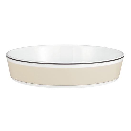Bowl round low 18 x 4 cm, No Limits 24943 Cream Lines, Seltmann Porcelain