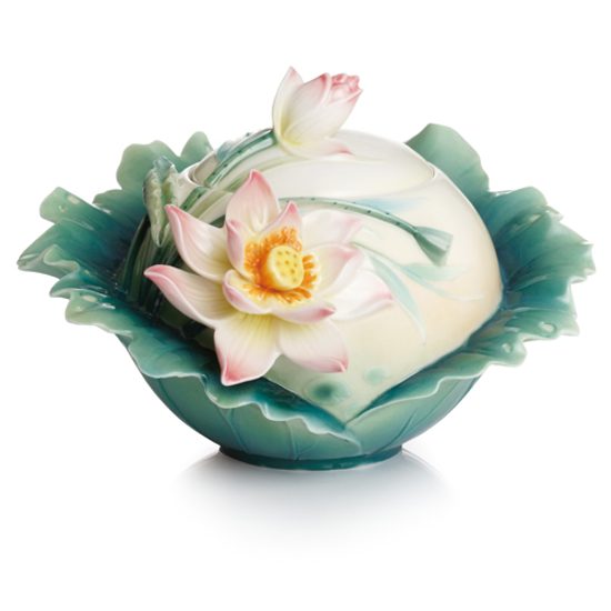 Cukřenka 10 cm, Lotosový květ, Porcelán FRANZ