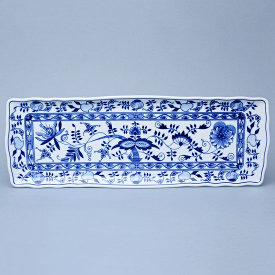 Podnos čtyřhranný 45 x 16 cm, Cibulák, originální z Dubí