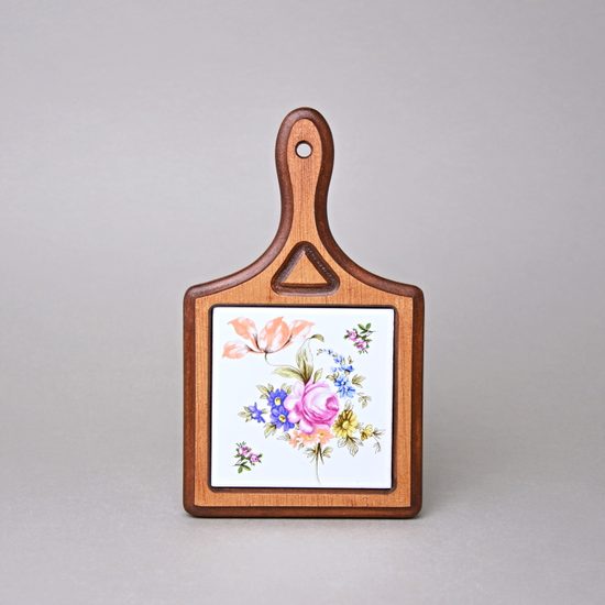 Board decorative wall small 21,5 x 13 cm, Meissen Rose