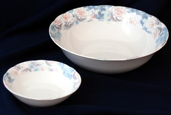 Compot set for 6 persons, Thun 1794 Carlsbad porcelain, ROSE 80219