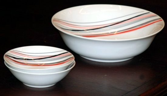 Compot set for 6 persons, Thun 1794 Carlsbad porcelain, SYLVIE 80382