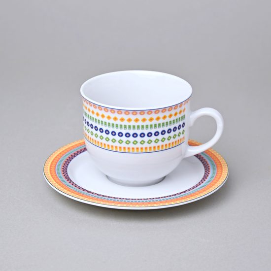 Opál 80110: Šálek vysoký čajový 230 ml a podšálek 155 mm, Thun 1794, karlovarský porcelán