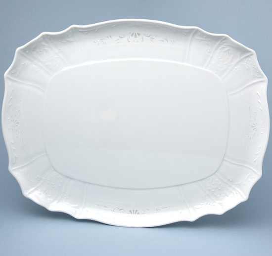 Frost no line: Large tray / platter 40 x 31,5 cm, Thun 1794 Carlsbad porcelain, BERNADOTTE