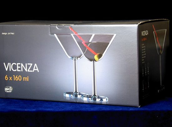 Vicenza: Glass cocktail 160 ml, 6 pcs., design by Jiri Pelcl, Bohemia Crystalex