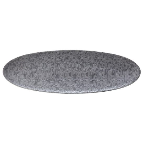 Bowl dish oval flat 44x14 cm, Elegant Grey 25675, Seltmann Porcelain