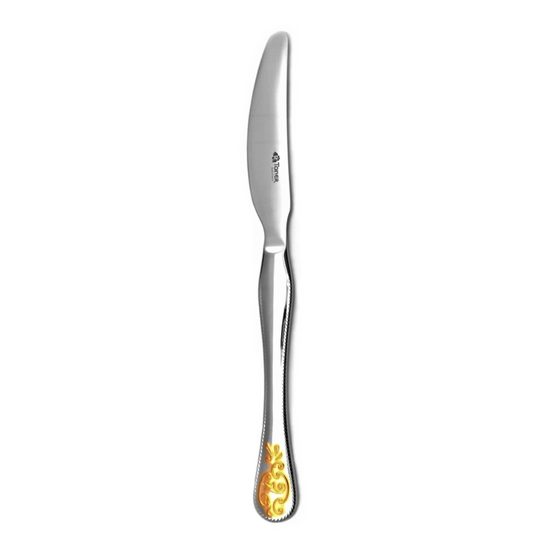 BAROKO zlato: Nůž jídelní, pozlacený, 218 mm, Příbory Toner