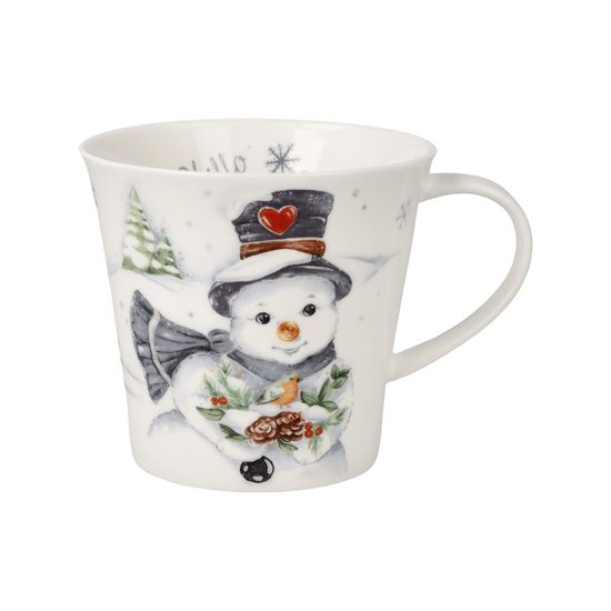 Mug with snowman Hello Winter 350ml, Fine Bone China, Goebel