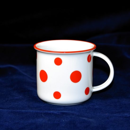 Mug Tina 0,24 l, red dots, Cesky porcelan a.s.