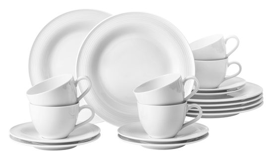 Coffee set 18 pcs., Beat white, Seltmann Porcelain