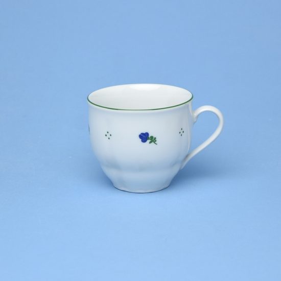 Šálek 200 ml vysoký, Verona modré kvítí + zelená, G. Benedikt 1882