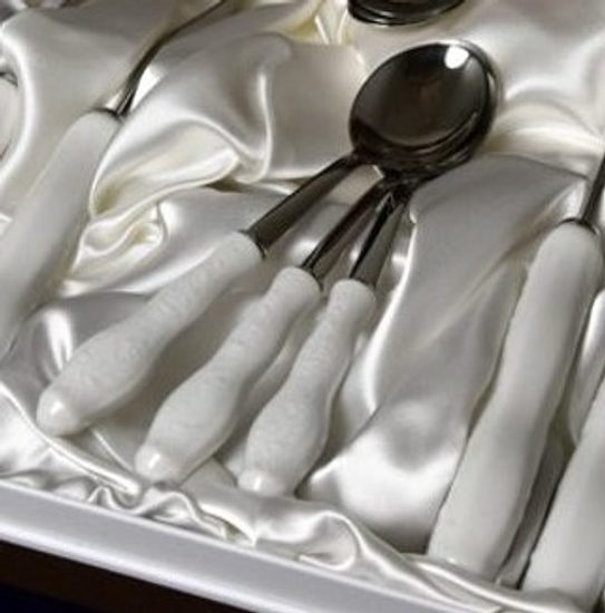 Coffee spoon 14,5 cm, BERNADOTTE white, Toner cutlery
