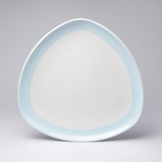 Plate dinner triangle 26 cm light blue, Sketch Basic, Seltmann