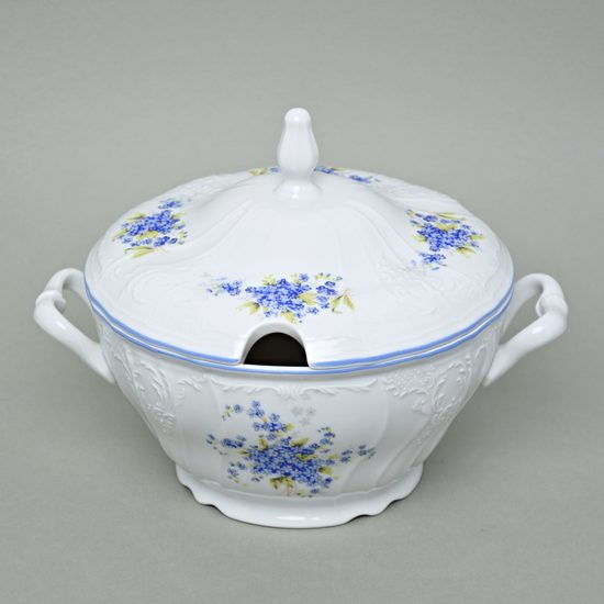 Víko k míse polévkové 2,5 l, Thun 1794, karlovarský porcelán, BERNADOTTE pomněnka