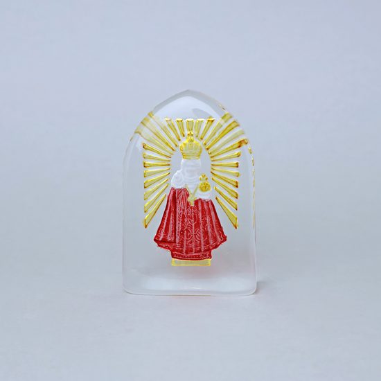Paperweight/plaque JESUS ​​- red, Glassworks Janov