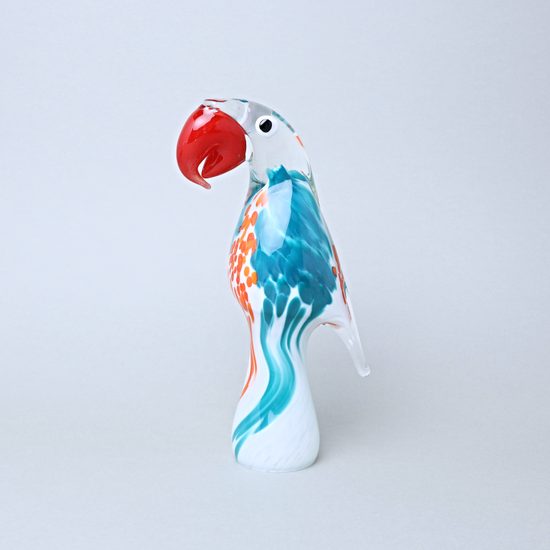 Parrot – solid glass, 20 cm (small), GlasStar Bohemia Glass