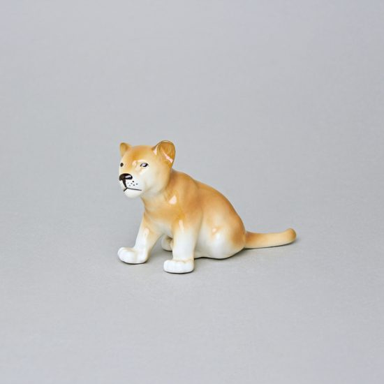 Lvíče 13 x 8 x 6 cm, Luxor, Porcelánové figurky Duchcov