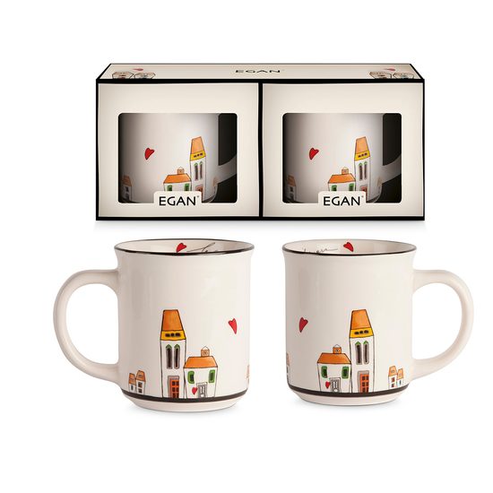 2 Mugs “Le Casette” 250 ml, porcelain, EGAN - EGAN - EGAN porcelain and  ceramics - by Manufacturers or popular decors - Dumporcelanu.cz - český a  evropský porcelán, sklo, příbory