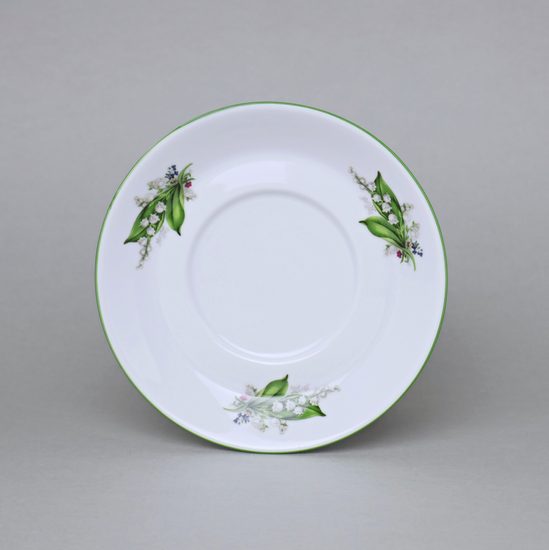 Saucer Lucas for Karel mug 0,27 l, Lily of the valley, Český porcelán a.s.