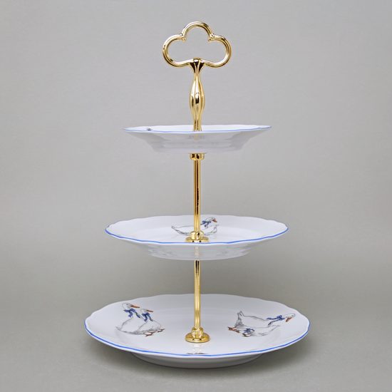 3-compartment dish, Goose, Golden Stick 36 cm, Cesky porcelan a.s.