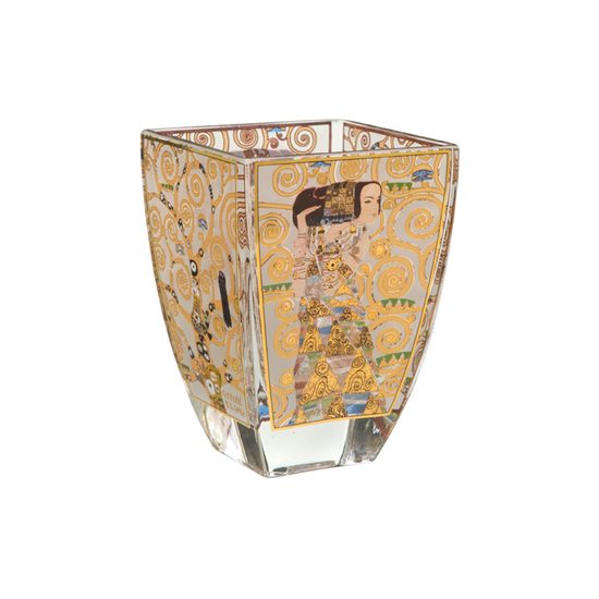 Svícen - průsvitka 11 cm, sklo, Očekávání, G. Klimt, Goebel