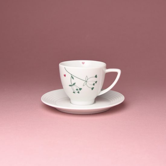 Cup and saucer 90 ml / 120 mm, All I love - Malíská, THUN 1794, karlovarský porcelán