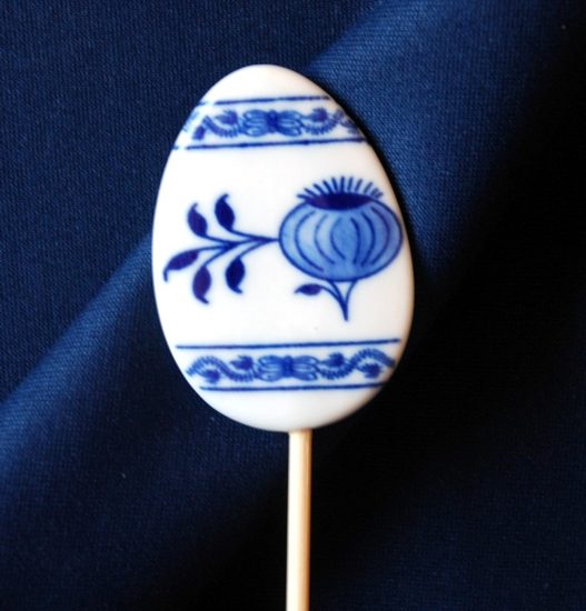 Easter decoration - Egg 5,5 x 3,9 cm, Original Blue Onion Pattern