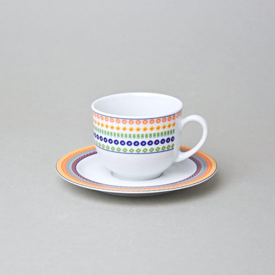 80110: Šálek kávový 165 ml a podšálek 135 mm, Thun 1794, karlovarský porcelán, OPÁL