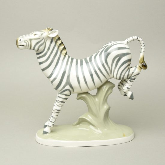 Zebra 29,5 x 25,5 x 11,5 cm, Luxor, Porcelánové figurky Duchcov (2.j.)