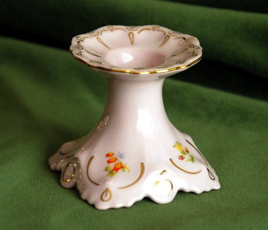 Svícen 7,5 cm, Lenka 247, Růžový porcelán z Chodova