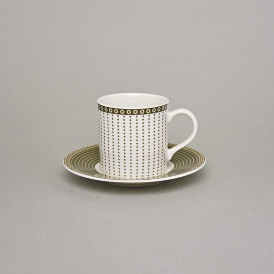 Cup 90 ml mocca + saucer 115 mm, Thun 1794 Carlsbad porcelain, Cairo 30381 ivory