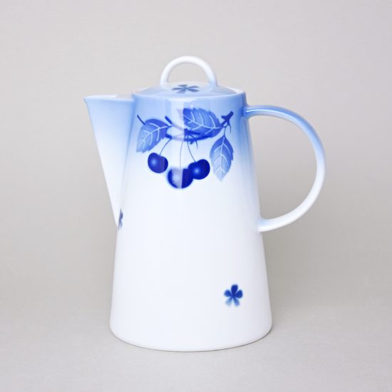 Coffee pot Tom 1,3 l, Thun 1794, karlovarský porcelán, BLUE CHERRY