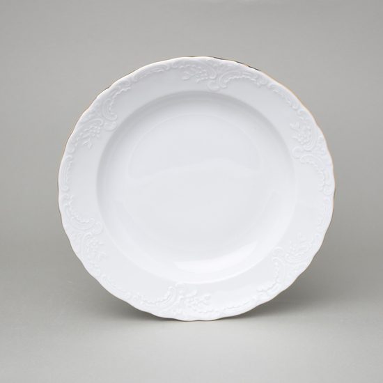 Plate deep 24 cm, Opera gold line, Český porcelán a.s.