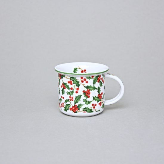 Hrnek Tina Fantazie, Vánoční - Cesmína, 100 ml mini, Český porcelán a.s.