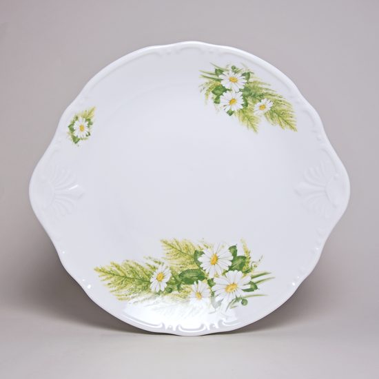 Talíř koláčový 27 cm, Thun 1794, karlovarský porcelán, CONSTANCE 80262 kopretiny